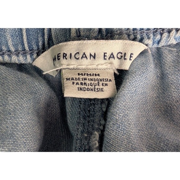 American Eagle Shorts Pocket Lightweight Denim Drawstring Size Medium (32) (667) - Picture 3 of 4